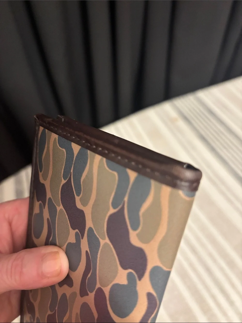 Zep-Pro leather Camouflage Wallet with Brass Snap